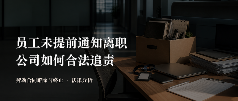 员工未提前通知离职公司如何合法追责封面