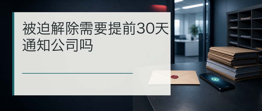 被迫解除需要提前30天通知公司吗封面